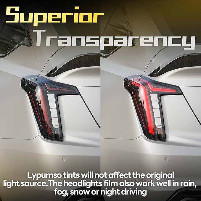 Lypumso 16 x 60 Inches Headlight Taillight Car Tint Vinyl Film, Self Adhesive - Image 5
