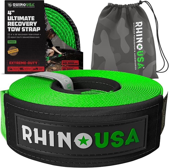 Rhino USA Recovery Tow Strap by RhinoUSAInc