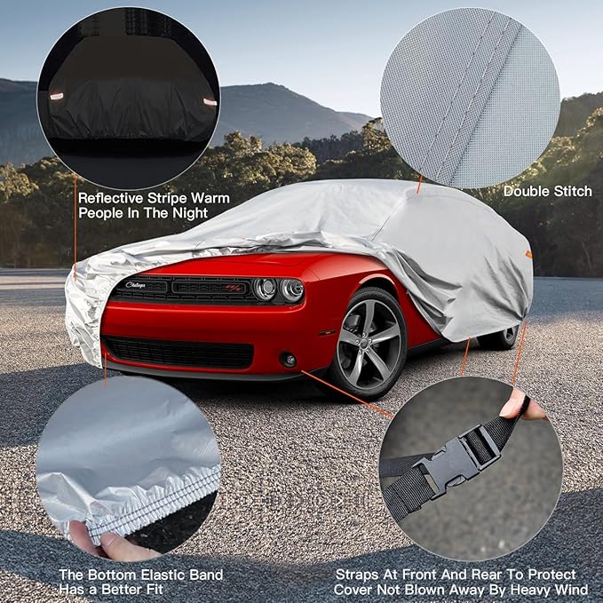 Kayme 6 Layers Car Cover Waterproof All Weather - Image 3