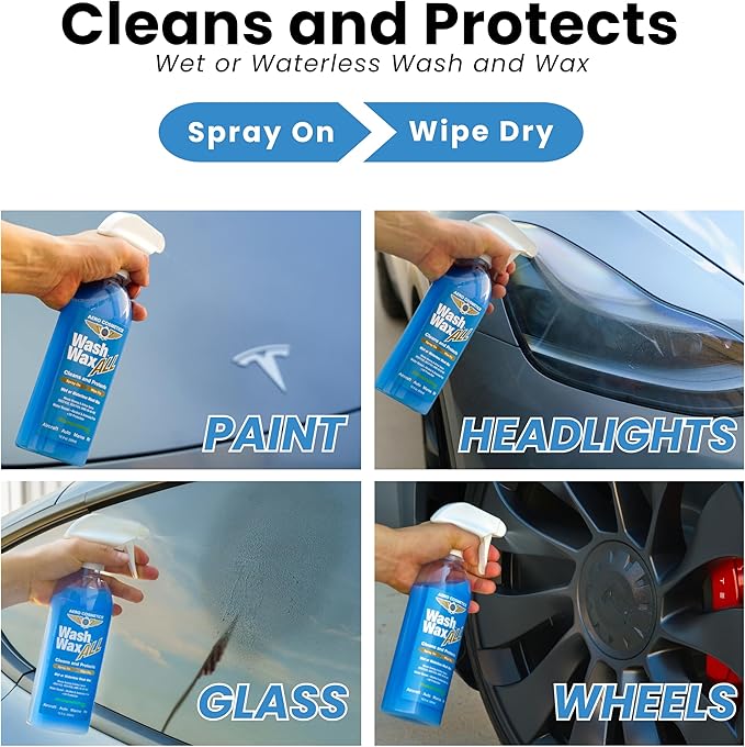 Wet or Waterless Car Wash Wax 128 Fl. oz, UV Protection. Cleans, and Shines. - Image 2