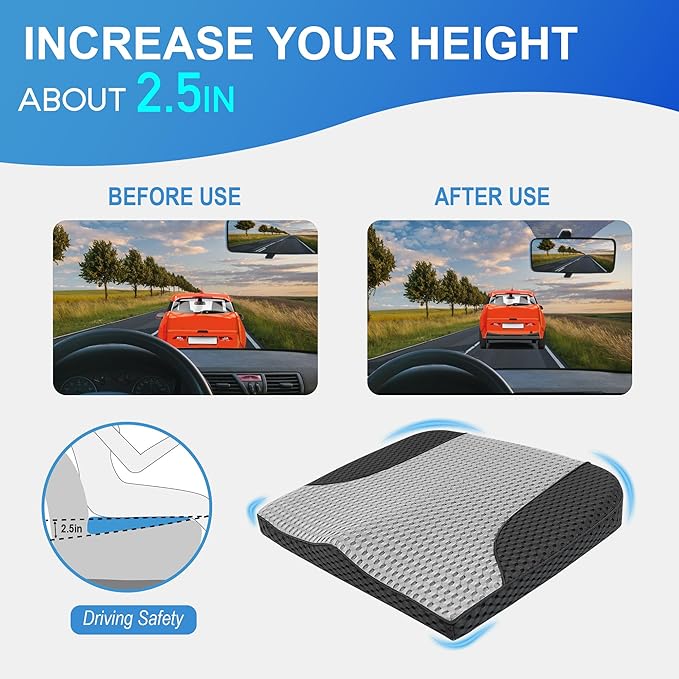 Car Seat Cushion, Comfortable Memory Foam Seat Pillow - Image 4