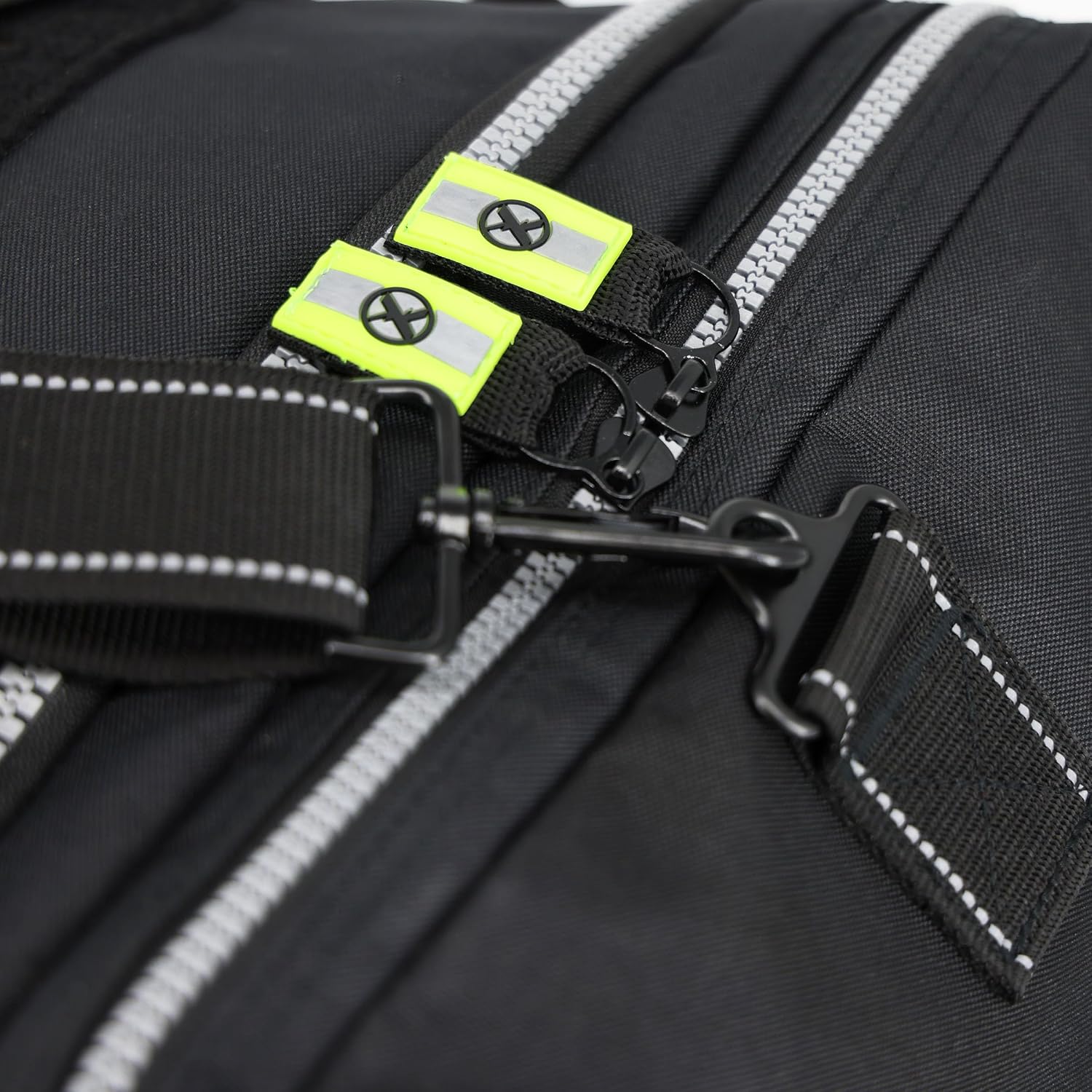 Newly Redesigned Lightning X Firefighter Fireman Quad-vent Turnout Gear Bag w/Helmet Compartment, Mesh Vents & Maltese Cross for First Responder