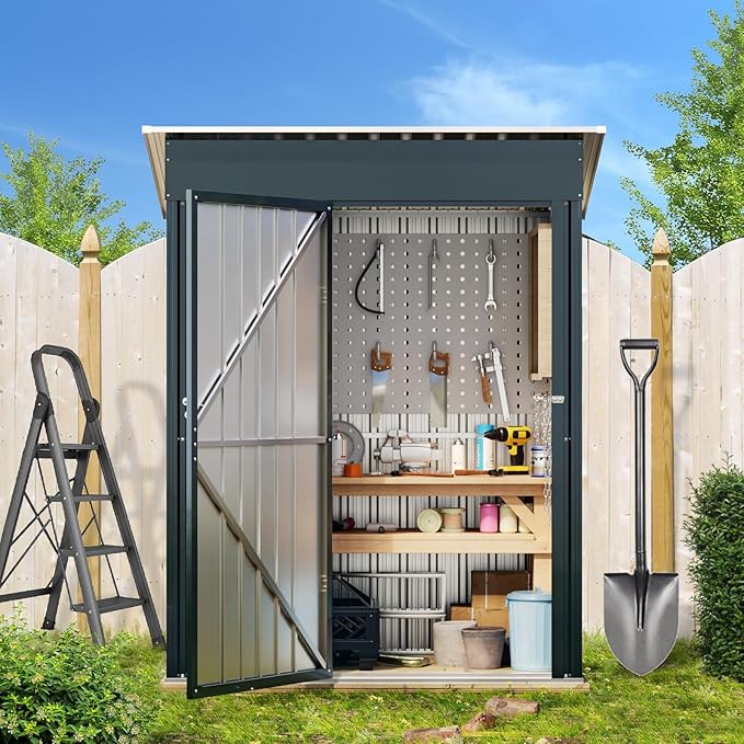 Breezz 5x3FT Vertical Outdoor Steel Storage Shed - Image 9