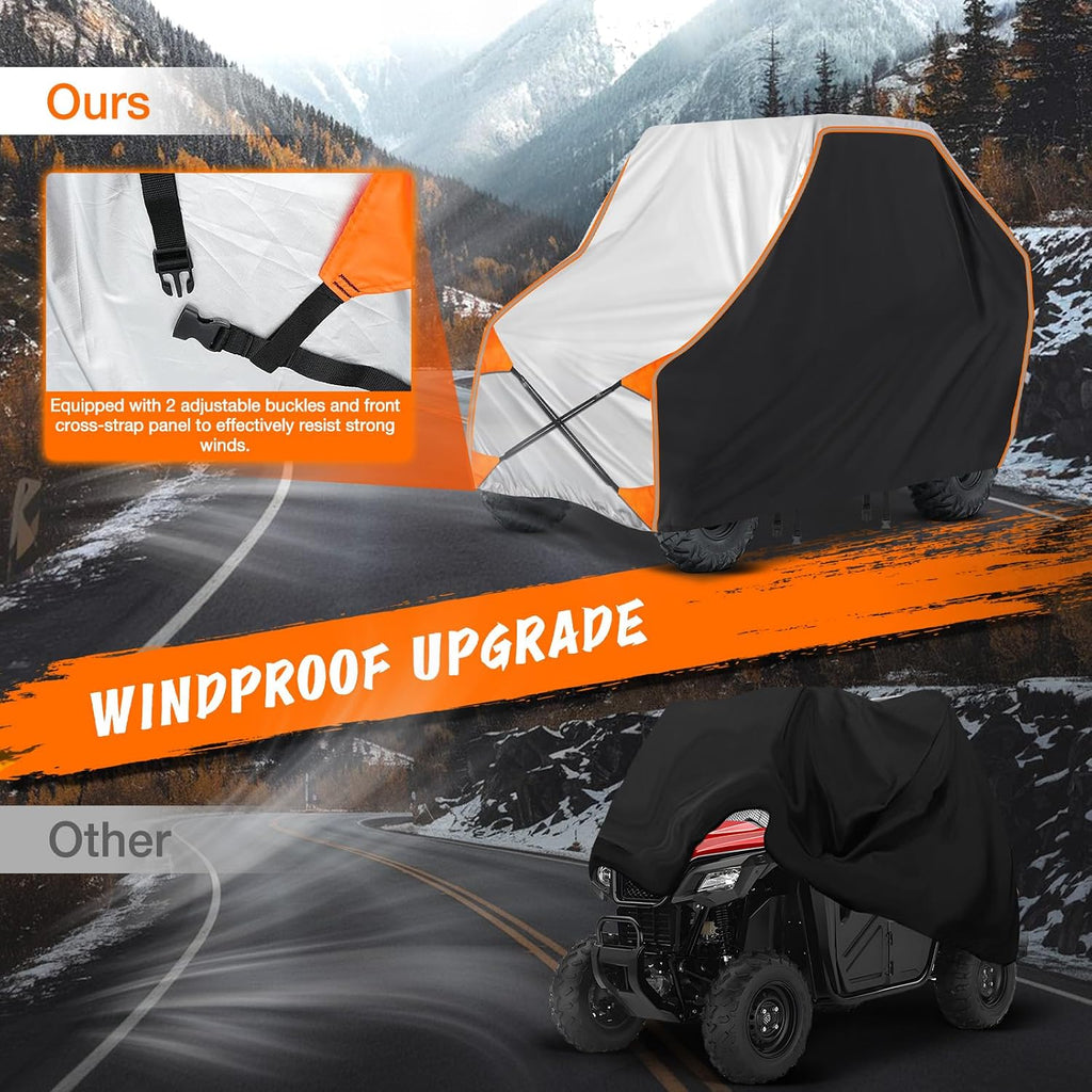 NEVERLAND UTV Cover 2 Seater Waterproof - Upgrade Windproof Design for Side By Side Cover Compatible with RZR Polaris Ranger Yamaha Rhino Can-Am Commander Defender Honda Pioneer (126" x 71" x 77")