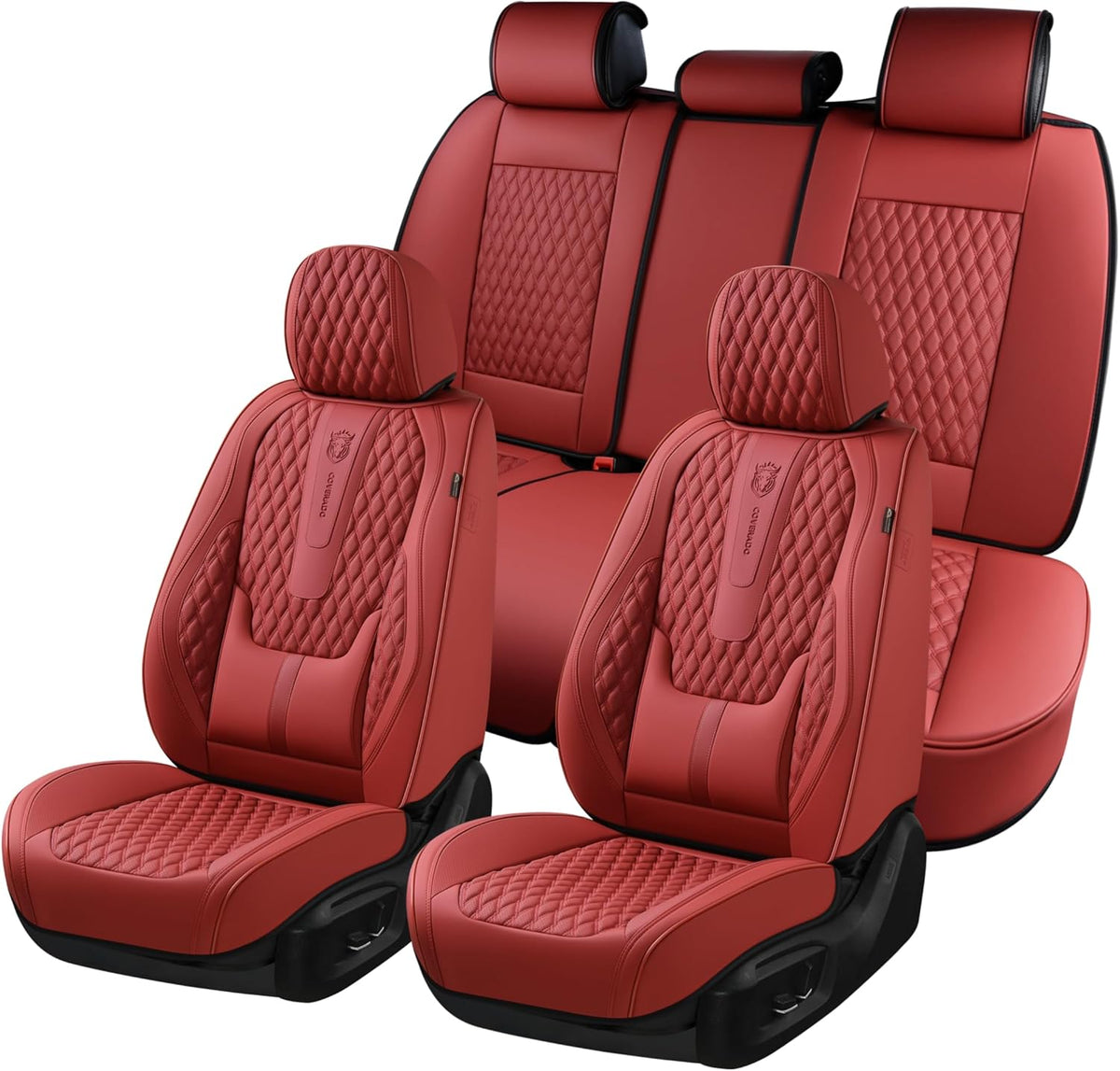 coverado car seat covers full set, red seat shown in use