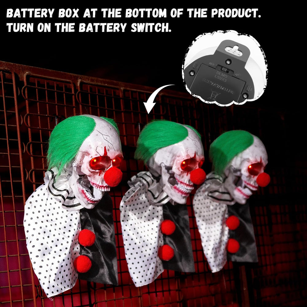 Halloween Animatronics Clown Pathway Markers Decorations, Hanging Animated, F...