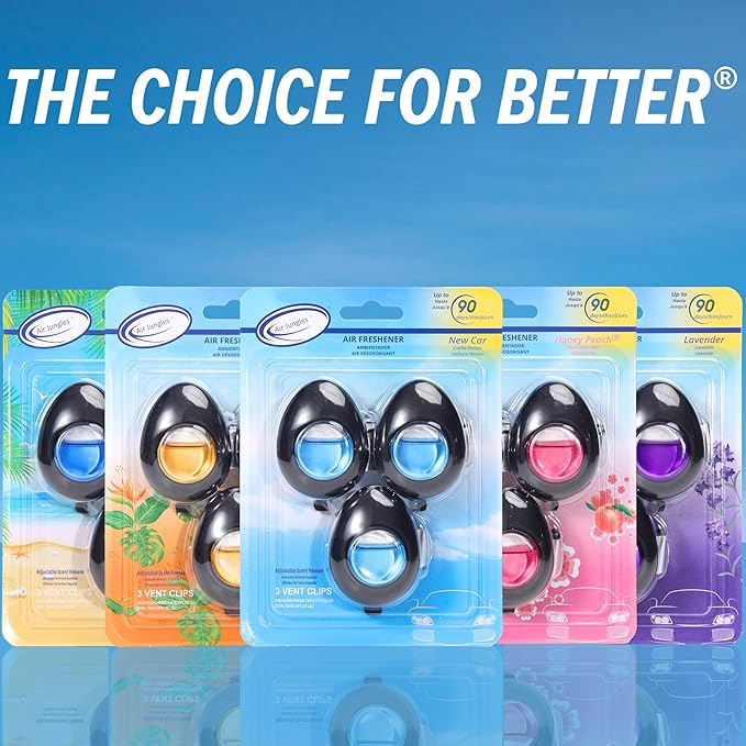 Air Jungles Car Air Freshener Vent Clip 3 Count, New Car Scent, 4 ml Each - Image 6