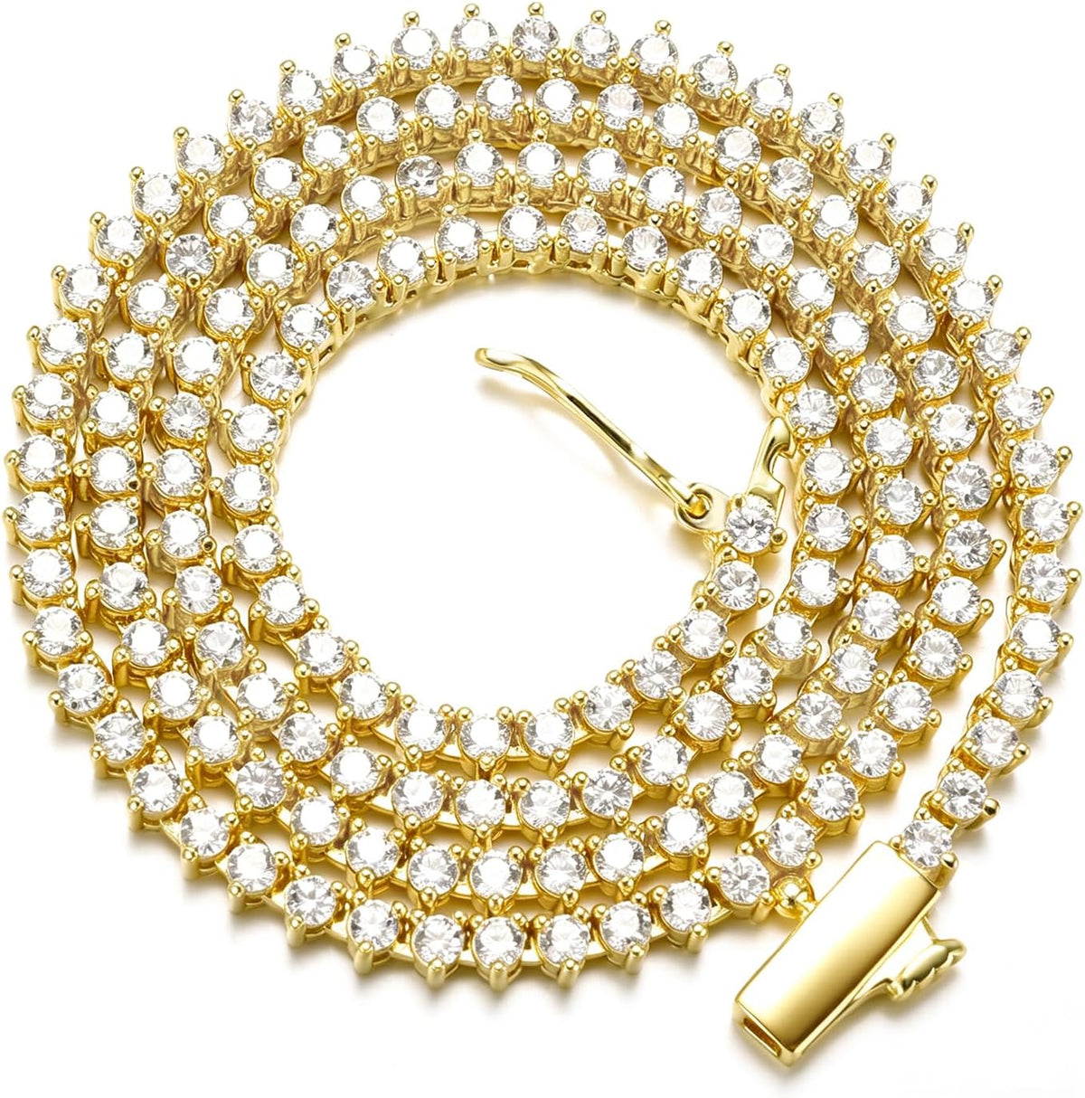 bren 2mm tennis necklaces for women men, 3, main product view