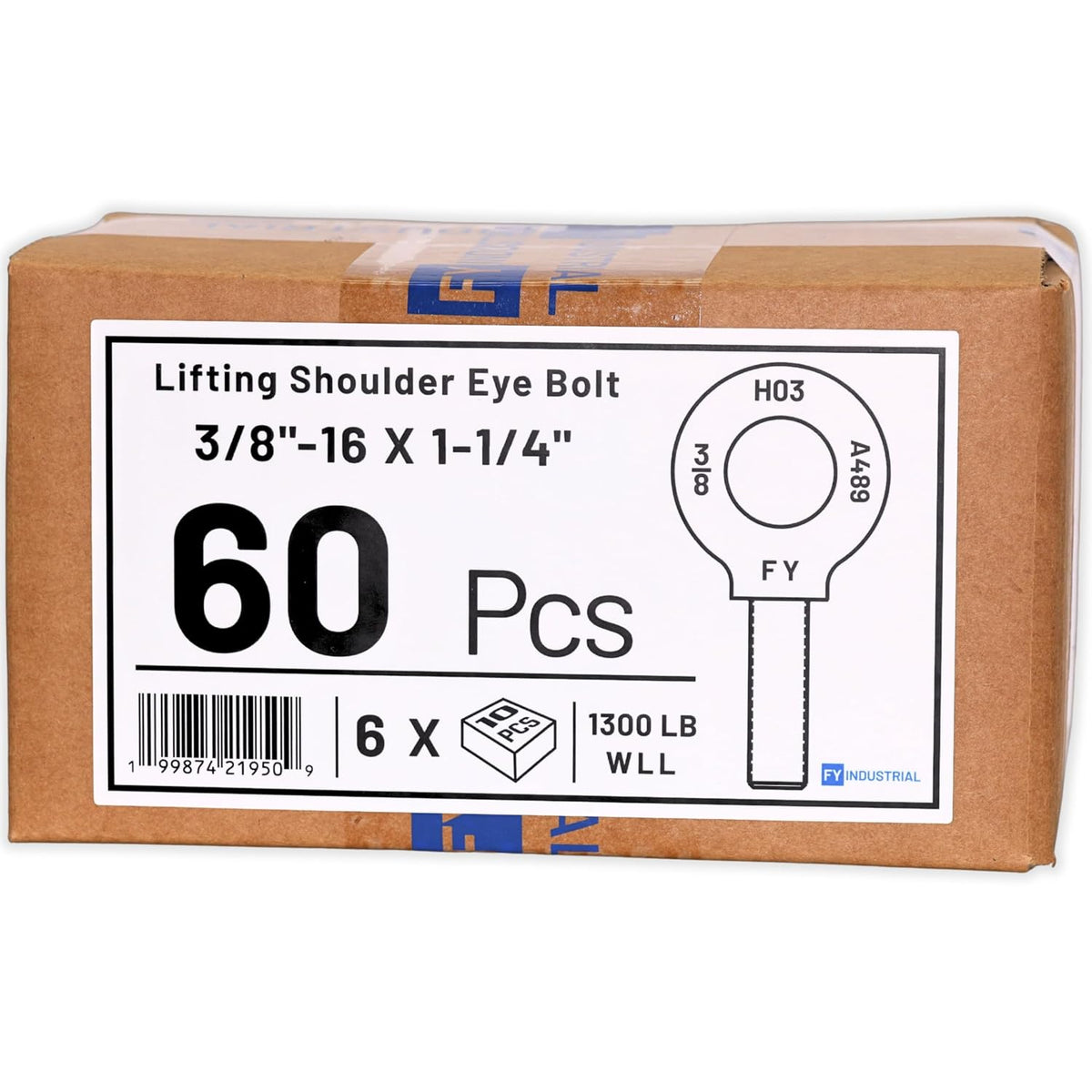 case of 60 pcs lifting shoulder eye bolts, main product view