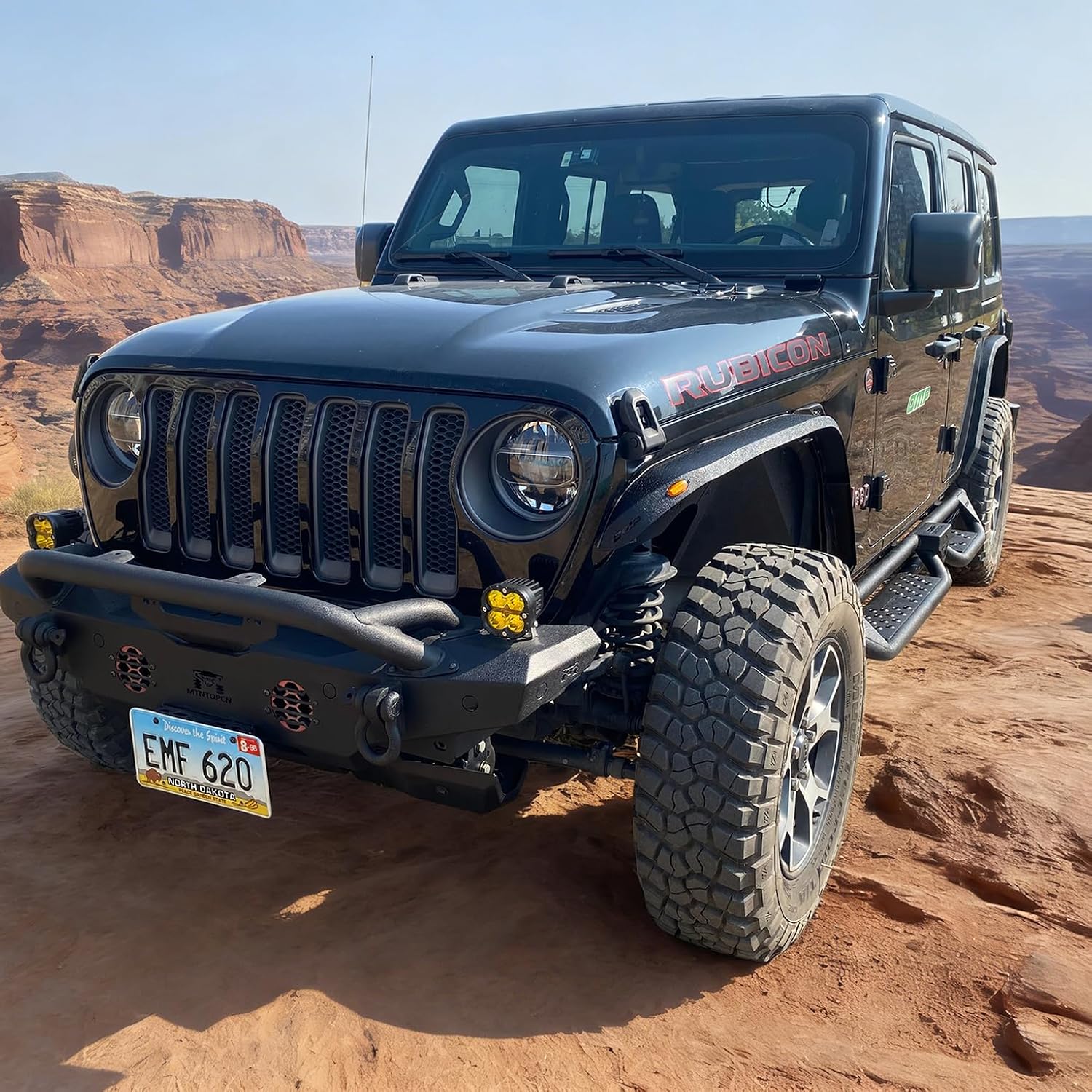 OMP Offroad Steel Fender Flares Compatible for Jeep Wrangler (JL/JLU 2018-2026) | Desert Viper Blade Design –No-Drill Bolt-On | Crawling Moab Rocks (4" No Inner Liners)