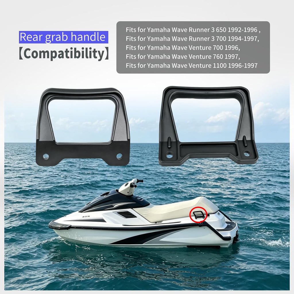 Rear Grab Handle Compatible with Yamaha Wave Runner 3 Venture 650 700 760 1100 FJ0-63771-30-00，Yamaha Wave Left & Right Handle，Vanshly