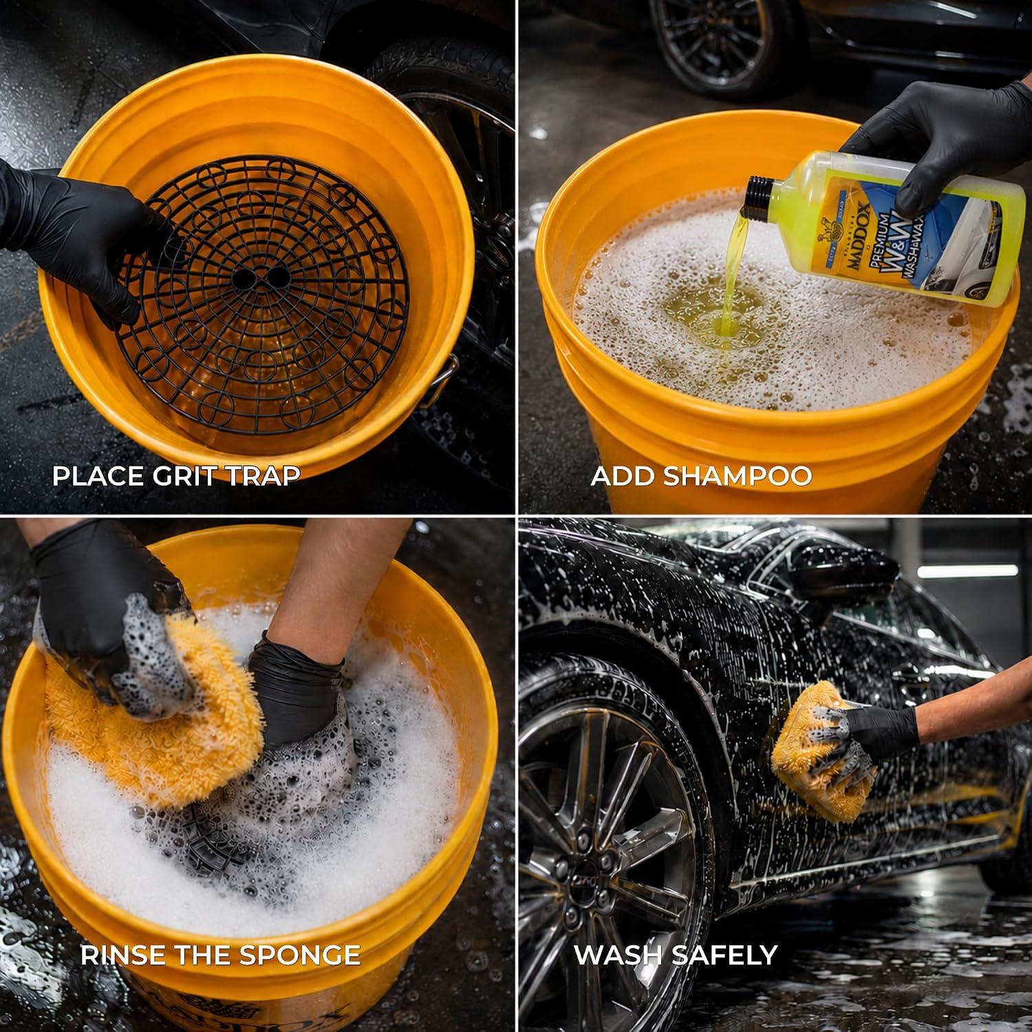 Maddox Detail – Grit Trap | Diameter 26cm Height 6cm | Protective Car Grid for Cleaning Bucket | Prevents Scratches and Separates Dirt During Washing | Exterior and Interior Car Cleaner