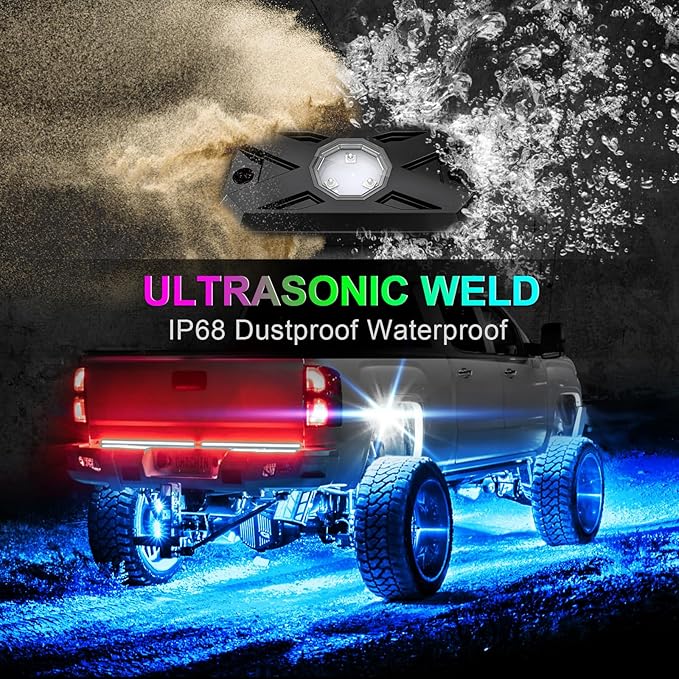 YiLaie 10 Pods LED Rock Lights for Trucks - Image 5
