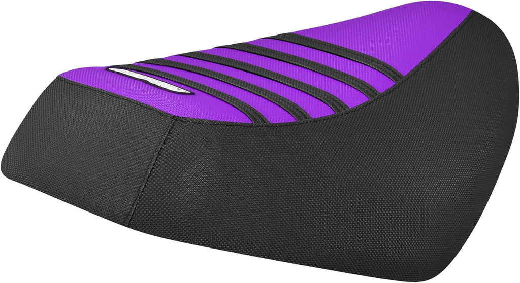 Enjoy Mfg Seat Cover - Compatible with Honda 1988-2001 SA50 Elite 50_#541 (Black Sides/Purple top/Black Ribs)