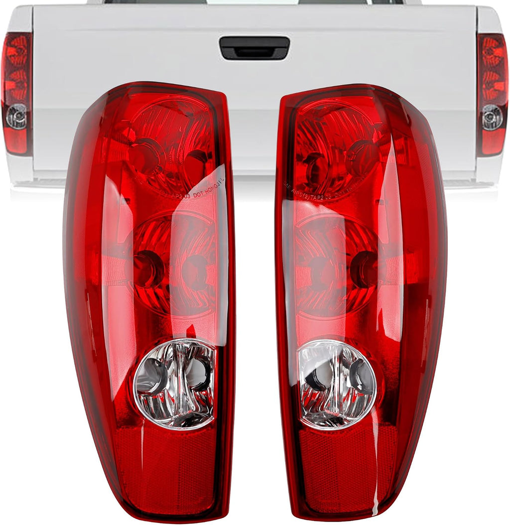 Tail Light Assembly Compatible with 2004-2012 Chevy Colorado/GMC Canyon, Left & Right Halogen Rear Tail Lamps, Brake Taillight Housing Replaces GM2800164 GM2801164