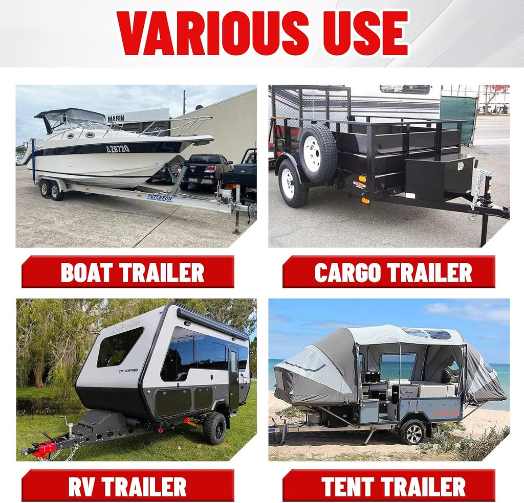 600 LB Load Capacity Trailer Dolly, Heavy Duty 2-Wheel Hand Trailer Mover with 2” Hitch Ball, Dual 13” Pneumatic Tires for RV, Boat & Utility Trailers