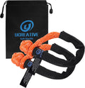 Ucreative 2Pcs Synthetic Soft Shackle 1/2 Inch x 22 Inch (56,000lbs Breaking Strength) with Extra Sleeves (Orange)