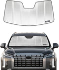 Pigenius Windshield Sun Shade for Hyundai Palisade 2020-2026. Reflective Aluminum Film Front Window Sunshade - BLAZBLOCK