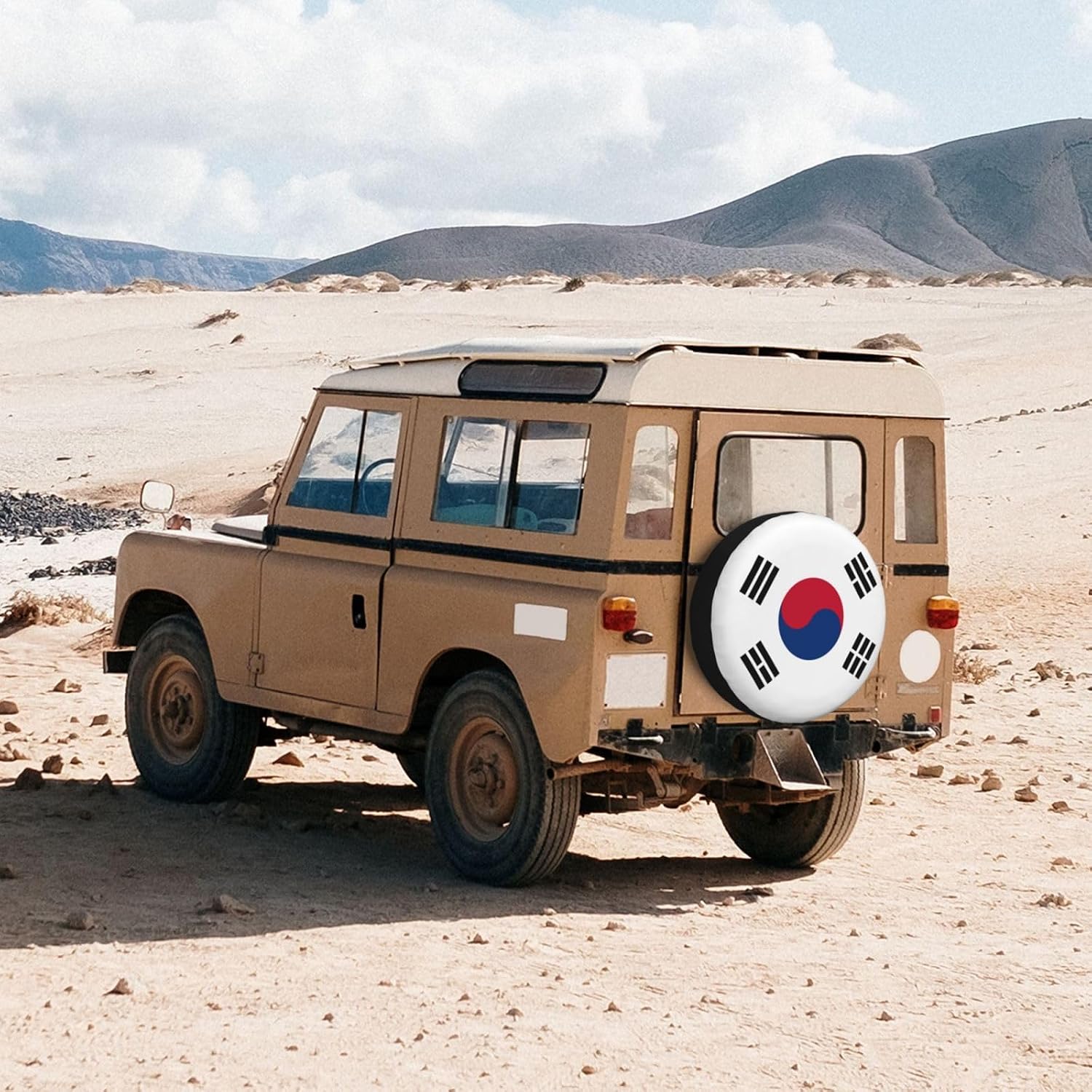 Korean Flag Print Universal Spare Tire Cover for RV, Jeep | Wheel Protector Fits Rv, Trailer, Jeep, Shield Tires From Sun, Dirt And Rain For Outdoor Storage