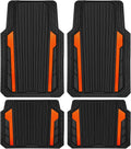 CAR PASS Heavy Duty Rubber Car Mats Metallic, Aluminum Film All Weather Floor