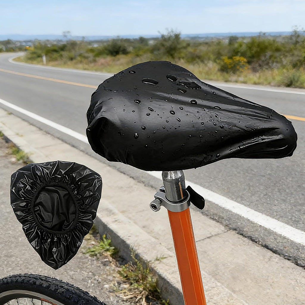 Black Waterproof Bicycle Seat Cover Dustproof Rainproof Saddle Protector for Cycling