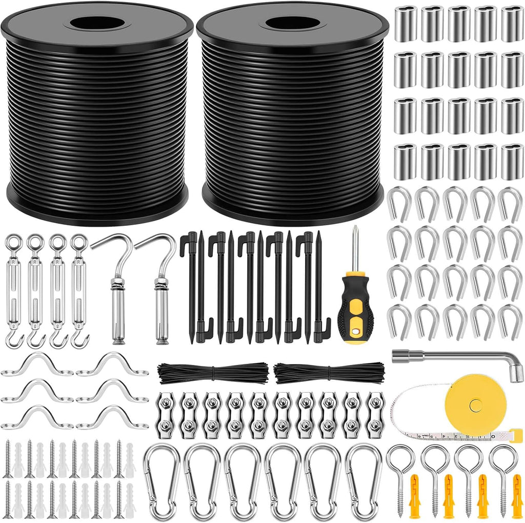 flasoo 215pcs string light hanging kit, outdoor light, main product view