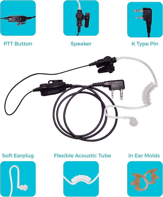 BTECH QHM07 Platinum Series Noise-Cancelling Earpiece - Image 3