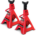 Powerbuilt 4 Ton Ratchet Jack Stands, Wide Stance Stability, Vehicle Car Lifting Range 13-Inches to 20-1/4-Inches (33cm-51cm), 1 Pair (2 Pack) - 647529