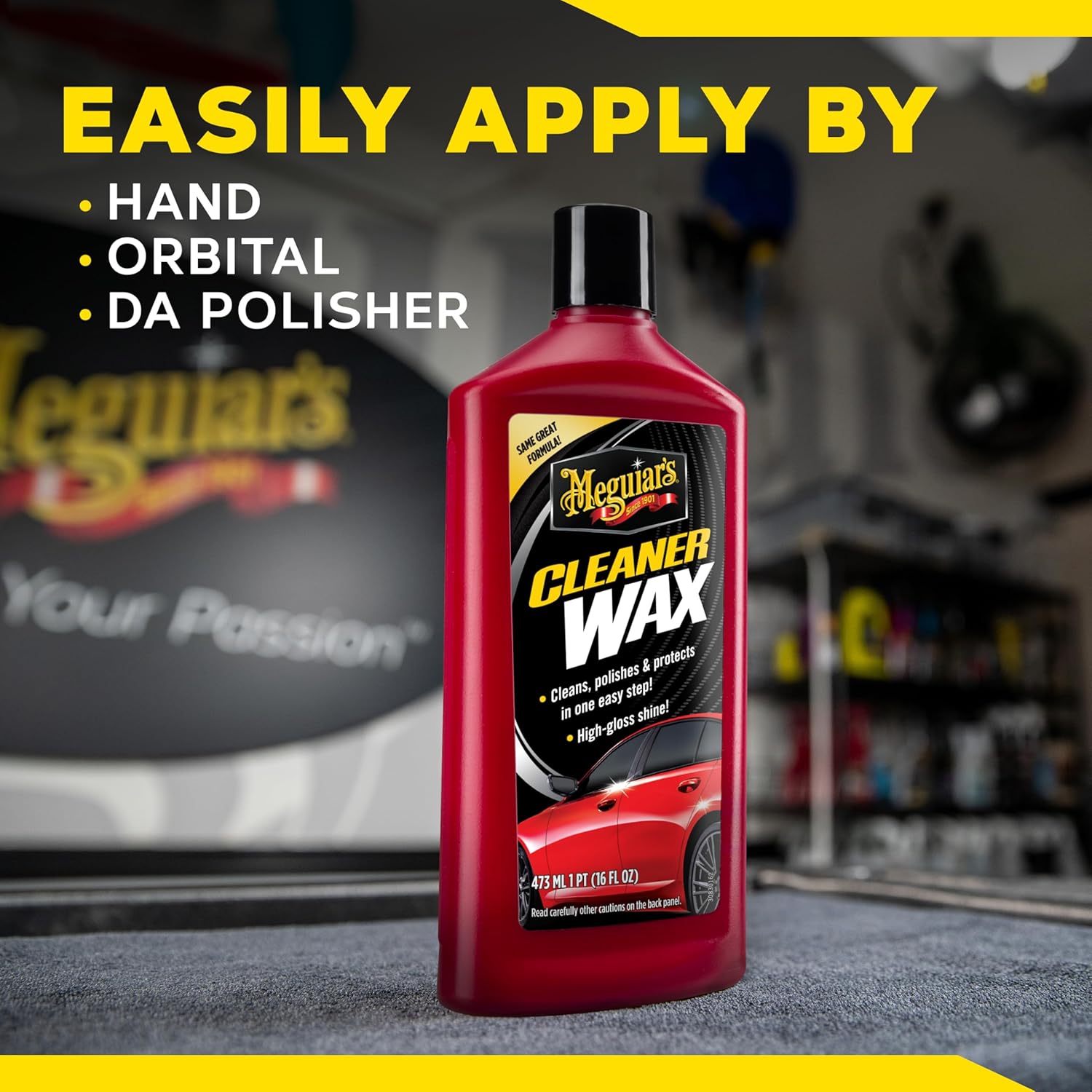Meguiar’s Cleaner Wax, Liquid Car Wax For Diy Drivers & Detailers—Cleans, Polishes And Protects; Use On Exterior Paint And Clear Coat Surfaces On Cars, Trucks & Suvs - 16 Oz Bottle