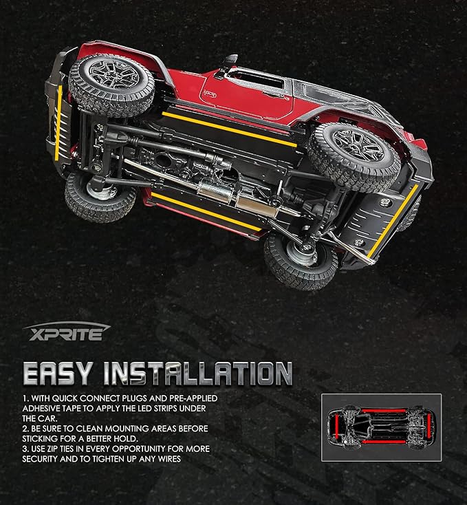 Xprite Car Underglow Neon Accent Strip Lights, Exterior Car Lights Underbody - Image 5