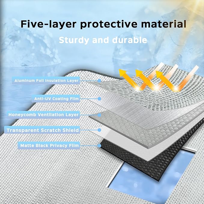 Windshield Sun Shade for Honda Pilot 2016-2024 - Image 4