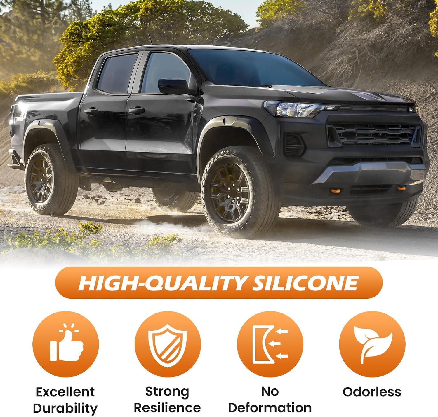 Tow Hooks Covers for Chevy Colorado Trailboss 2015-2026/GMC Canyon 2015-2022 (Not fit 2023-2026 Colorado Z71 ZR2) Compatible with Chevy Colorado/GMC Canyon Accessories (Orange)