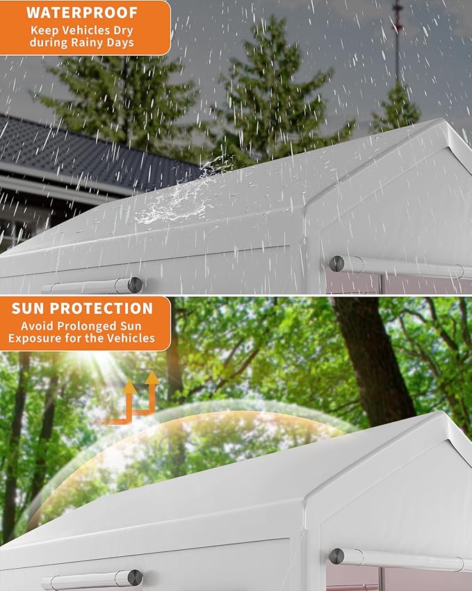 10x20 Ft. Metal Carport Garage - Image 5