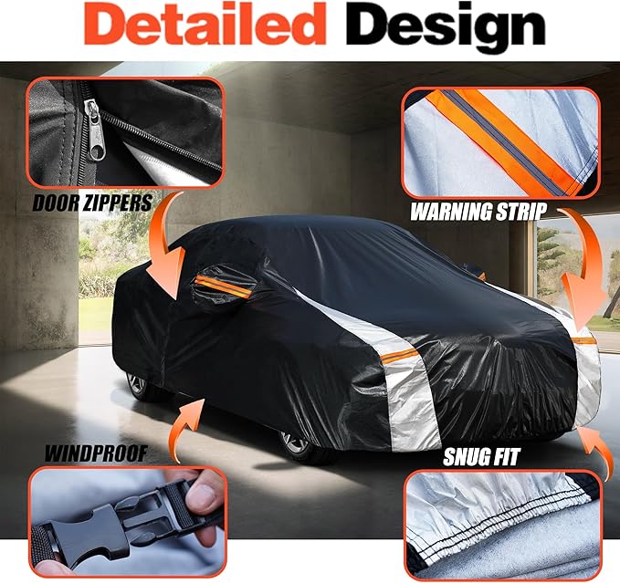 Nissan Maxima Car Cover 100% Waterproof All Weather, Gift - Image 3