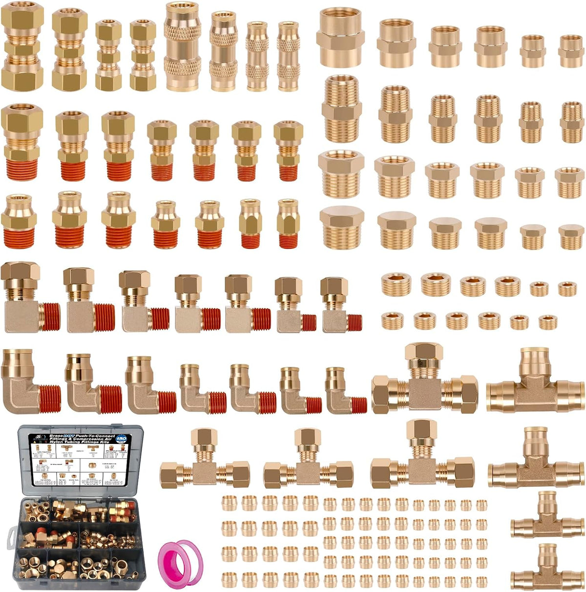 brass dot air brake line & compression fittings, main product view