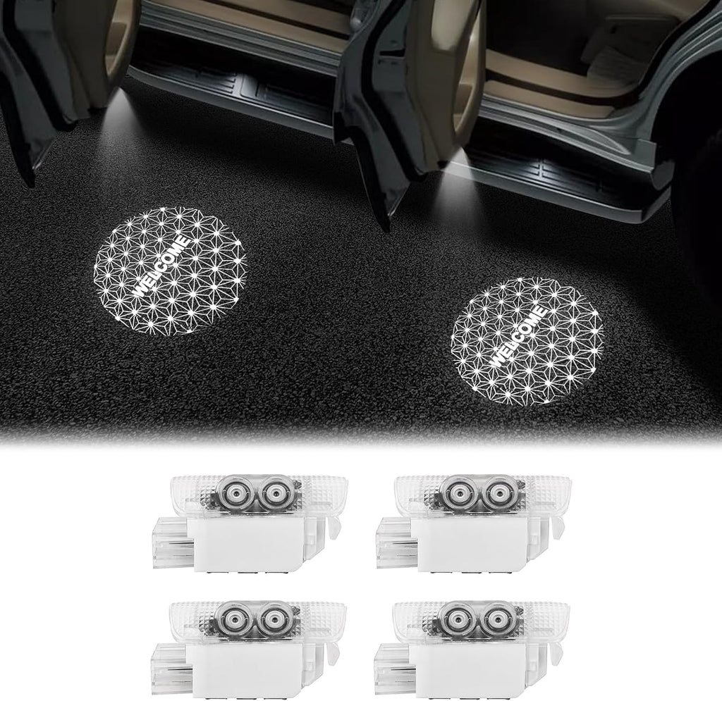 Car Door Light Logo Projection Lamp for 2024-2026 Toyota Land Cruiser 1958 250 Prado Lc250 Dynamic No Fade HD LED Car Welcome Projection Lamp Ambient Foot Light Land Cruiser 2026 Accessories