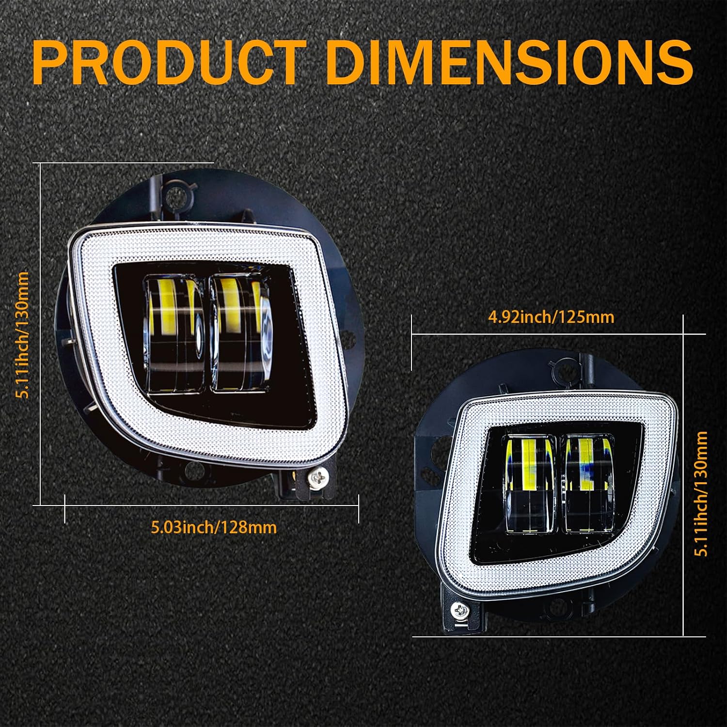 Pair LED Motorcycle Fog Lights Assembly with DRL Turn signal for Honda GoldWing GL1800 2012-2017 F6B 2013-2017 Valkyrie 1800 2014-2015 Equipped with a light switch
