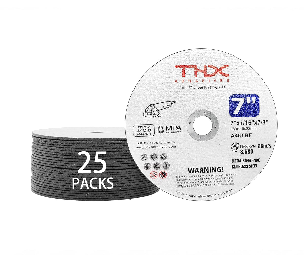 thx 7 inch cut off wheel,long-lasting thin cutting, main product view