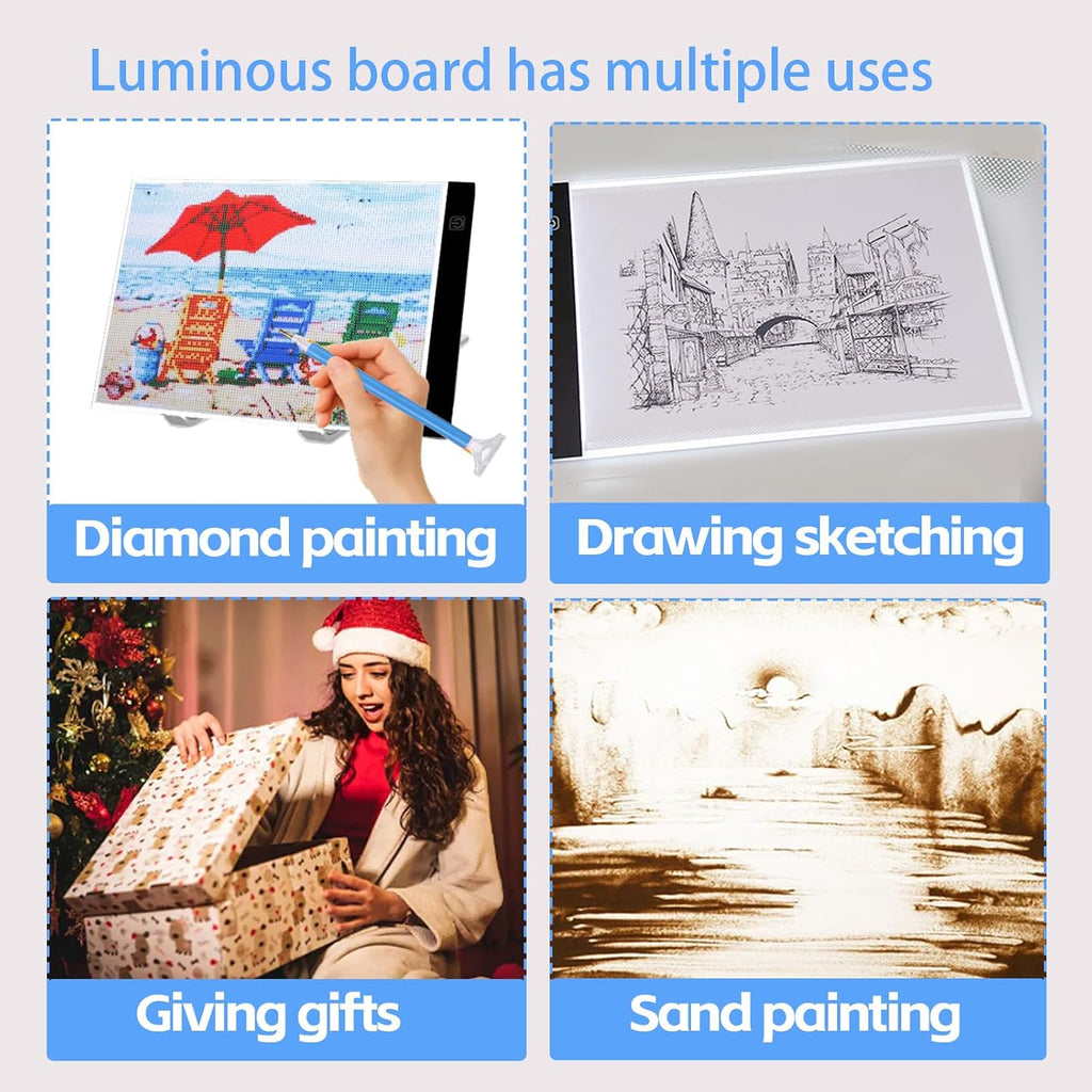 dnsgoor 186pcs diamond art accessories kit with a4, view 9
