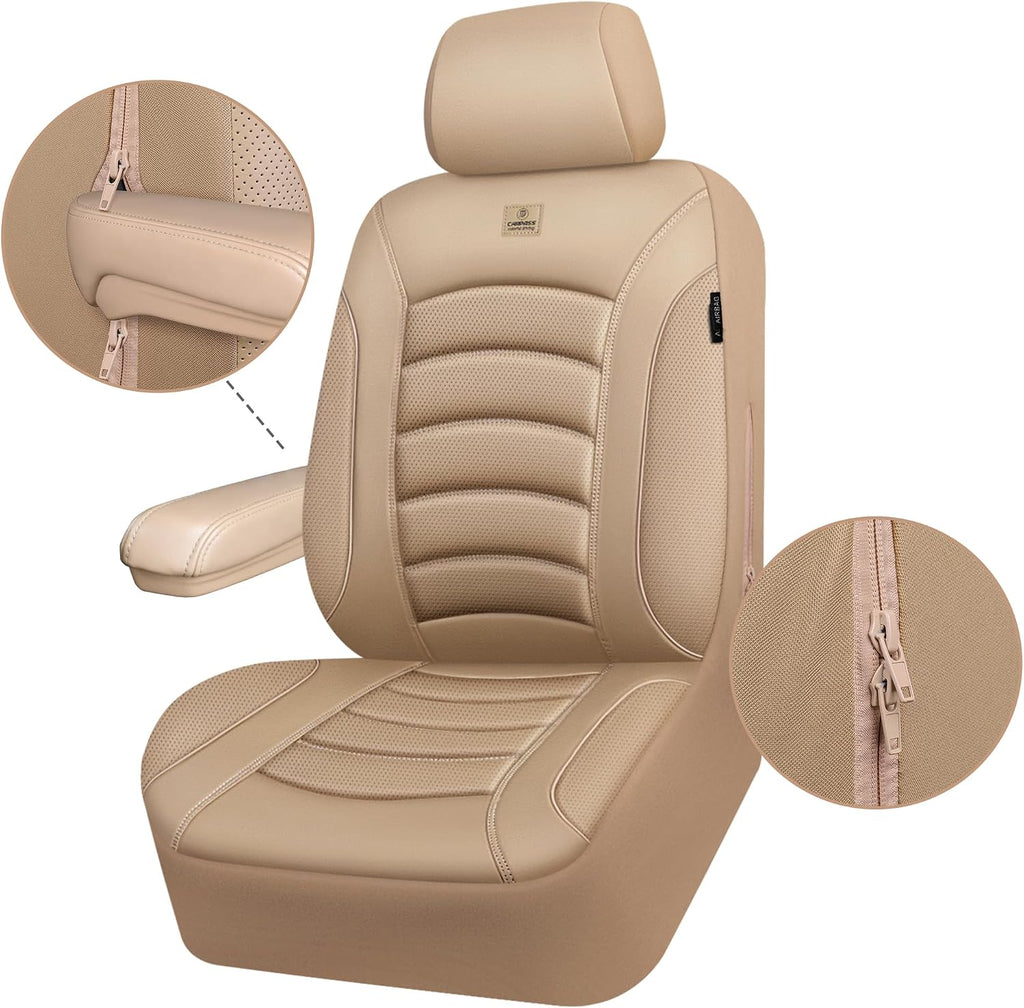 car pass 3d foam pu leather car seat, front angle view