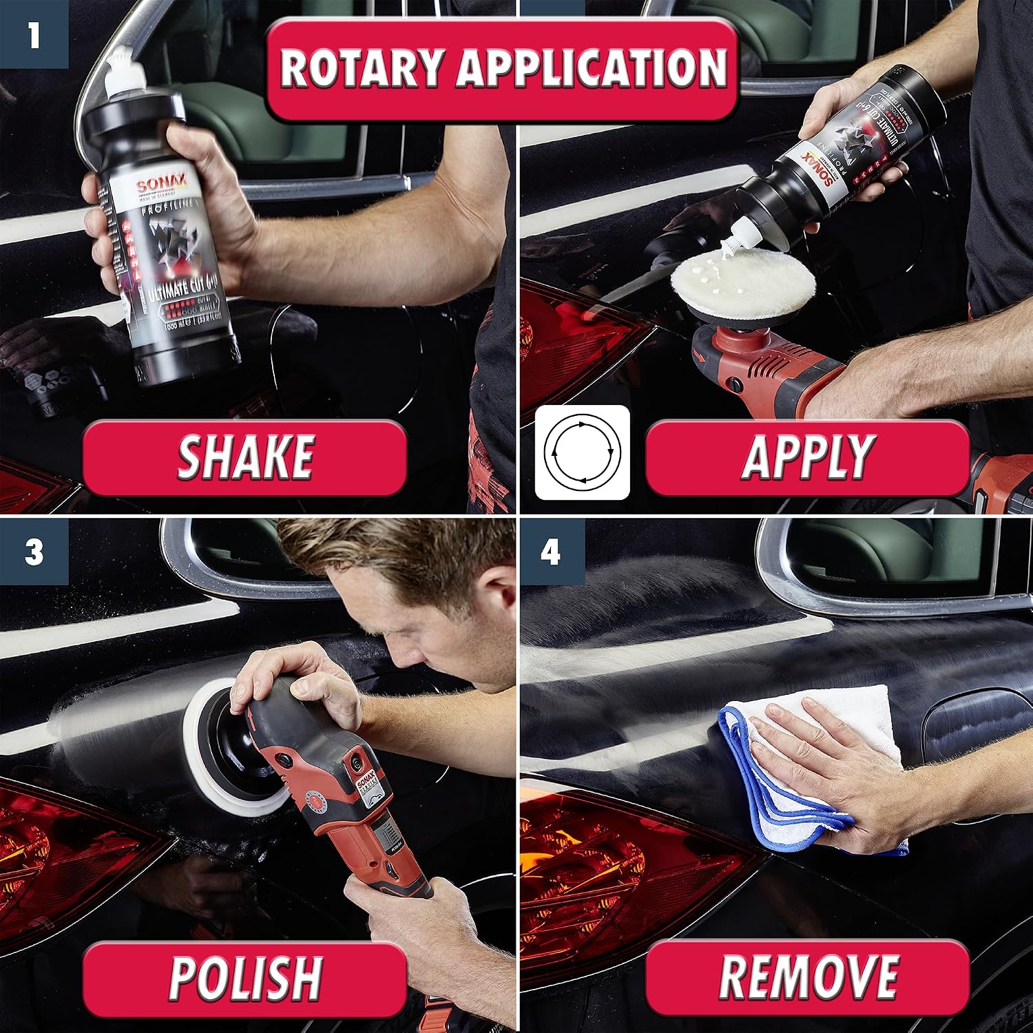 SONAX Ultimate Cut | Strong Abrasive Compound | Removes p1000 or Finer | Water Based Polish/Compound | Step 1 Compound | Removes Deep Scratches | Removes Sand Scratches | 5L | 239500