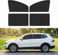 4 PCS Side Window Sun Shades, 100% Block Light Privacy Car Window Covers, Front/Rear Window Sun Protection for Heat Insulation, Fit for Breastfeeding, Taking a Nap, Changing Clothes (Black)