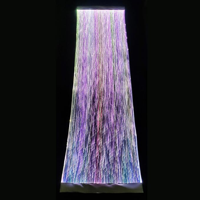 LED Light Up Coffee Table Runner - Fiber Optic Fabric Table Cloth Cover for P...