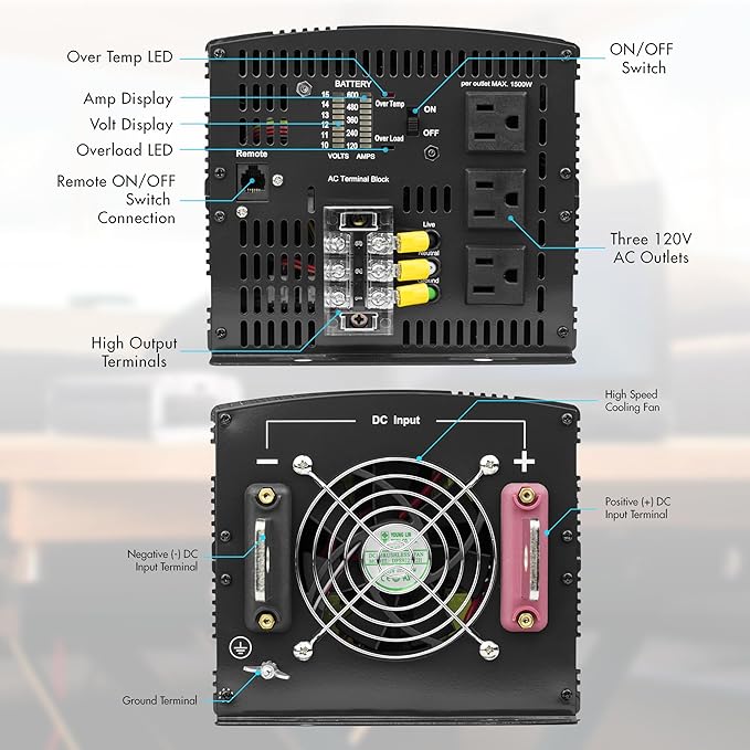 Wagan EL3744 12V 5000 Watt Power Inverter - Image 2