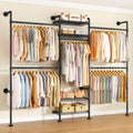 ulifhome m7 wall-mounted clothes rack, heavy-duty garment closet, main product view