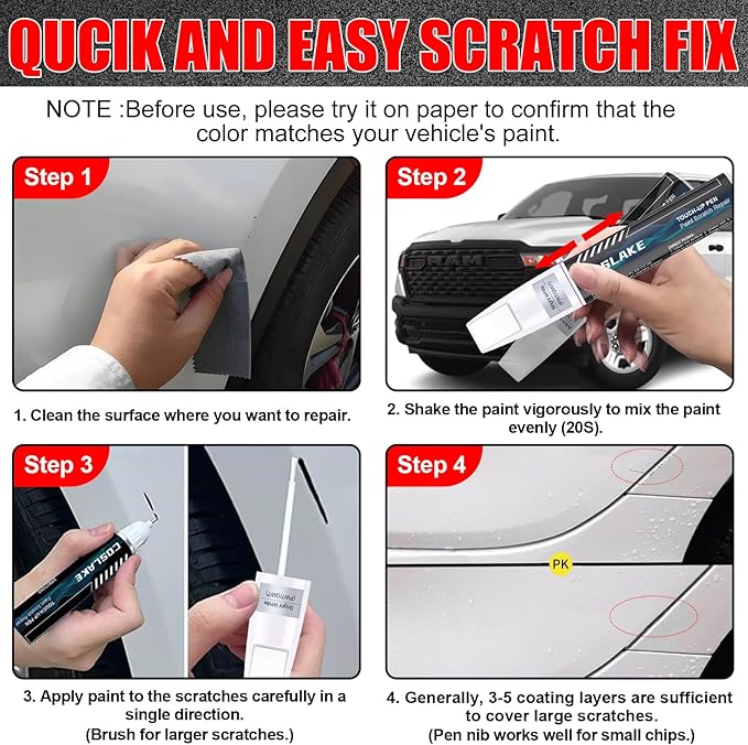 Car Touch Up Paint ) for Dodge Ram, Car Paint Scratch Repair Kit, Quick & Easy - Image 5