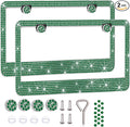 2 Pack License Plate Frames for Women, Sparkly Rhinestone Diamond Car by Unknown