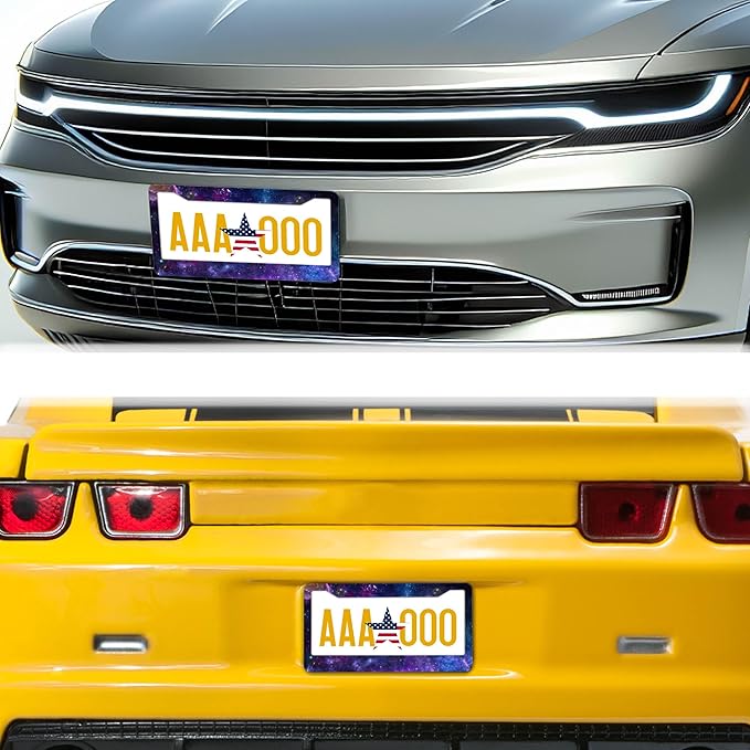 License Plate Frames for Men Multicolor License Plate Cover for Women Galaxy - Image 8