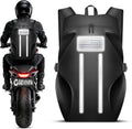 Motorcycle Backpack, Waterproof Helmet Backpack with Reflective Strips & Reflective Flag, 40L Large Bag with Laptop Pocket, Perfect for Travel, Daily Commute, Office Trips & Outdoor Riding