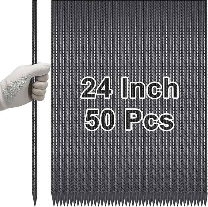 VVOKGO Rebar Stakes 24 Inch Ground Straight Concrete Form Stakes Heavy Duty by VVOKGO